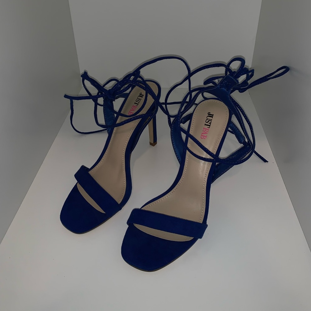 3/$10 Strappy Blue JustFab Heels